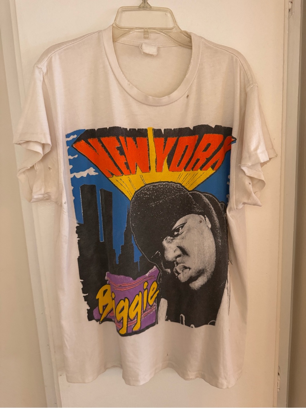 MadeWorn White New York Biggie Graphic Tee